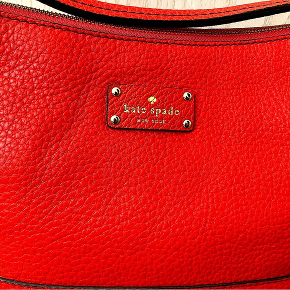 Kate Spade Red Leather Satchel Purse- New - Picture 5 of 13